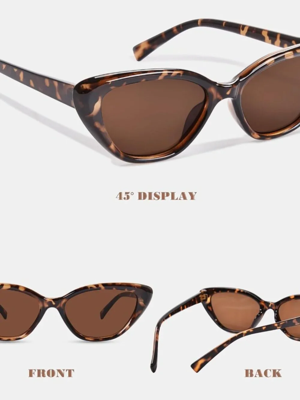 Elegant Tortoise Cat Eye Sunglasses - Lightweight UV Protection for Women